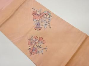 草花模様織出し名古屋帯